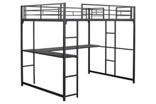 Load image into Gallery viewer, Cybill Full Loft Bed White, Silver, &amp; Black