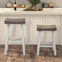 Load image into Gallery viewer, Biasca 29&quot; Stool (2/CTN) White, Brown, &amp; Black