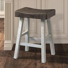 Load image into Gallery viewer, Biasca 24&quot; Stool (2/CTN) White, Brown, &amp; Black