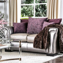 Load image into Gallery viewer, Benigno Love Seat Silver &amp; Gray
