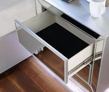Load image into Gallery viewer, BELLADONNA Night Stand w/ LED &amp; USB, Silver
