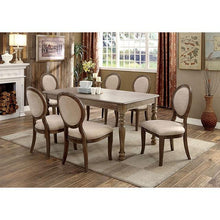 Load image into Gallery viewer, Kathryn Rustic Dark Oak/Beige Side Chair (2/CTN)