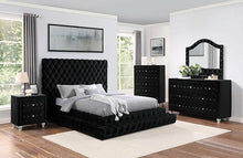 Load image into Gallery viewer, STEFANIA E.King &amp; Queen Bed, Black &amp; Gray
