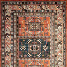 Load image into Gallery viewer, Mortsel Orange/Multi 5&#39;3&quot; X 7&#39;6&quot; Area Rug