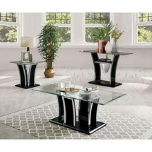 Load image into Gallery viewer, Staten Glossy Black/Chrome End Table