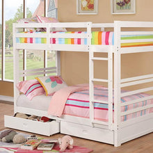 Load image into Gallery viewer, California IV White Twin/Twin Bunk Bed image