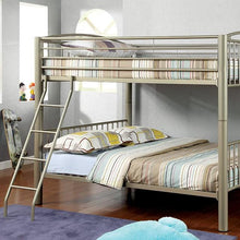 Load image into Gallery viewer, Lovia Metallic Gold Full/Full Bunk Bed