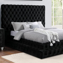 Load image into Gallery viewer, STEFANIA E.King &amp; Queen Bed, Black &amp; Gray
