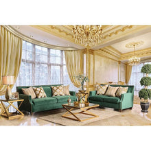 Load image into Gallery viewer, VERDANTE Emerald Green/Gold Sofa