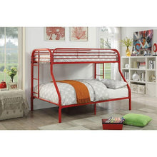 Load image into Gallery viewer, Opal Red Twin/Full Bunk Bed