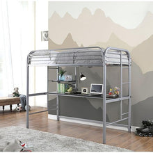 Load image into Gallery viewer, Opal Iii Black &amp; Silver Twin Loft Bed