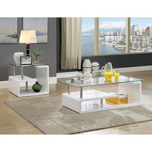 Load image into Gallery viewer, Torkel White/Chrome End Table