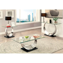 Load image into Gallery viewer, ORLA II Satin Plated/Black End Table