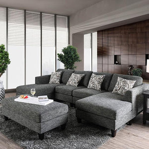 Lowry Gray Sectional w/ Ottoman