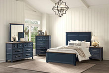 Load image into Gallery viewer, Pinetop Twin &amp; Full Bed White &amp; Blue