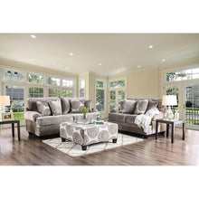 Load image into Gallery viewer, Bonaventura Gray/Pattern Ottoman