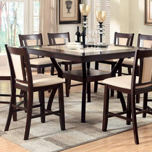 Load image into Gallery viewer, BRENT II Dark Cherry/Ivory Counter Ht. Table w/ Insert