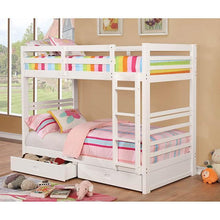 Load image into Gallery viewer, California IV White Twin/Twin Bunk Bed