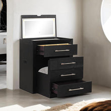 Load image into Gallery viewer, Ashbourne Bedside Vanity Set with Stool Contemporary