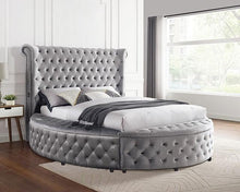 Load image into Gallery viewer, SANSOM E.King &amp; Queen Bed, Black, Blue, &amp; Grey