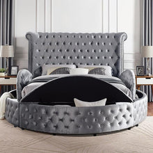 Load image into Gallery viewer, SANSOM E.King &amp; Queen Bed, Black, Blue, &amp; Grey