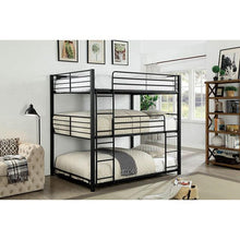 Load image into Gallery viewer, Olga I Sand Black Full Triple Decker Bed