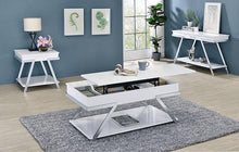 Load image into Gallery viewer, TITUS Sofa Table, White/Chrome