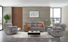 Load image into Gallery viewer, JOSIAS Glider Recliner, Light Gray Fabric