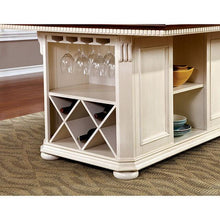 Load image into Gallery viewer, SABRINA Off White/Cherry Counter Ht. Table, Cherry &amp; White