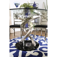 Load image into Gallery viewer, ROXO Silver/Black Round Dining Table