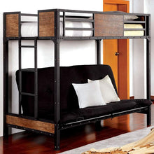 Load image into Gallery viewer, CLAPTON Black Twin Bed w/ Futon Base image