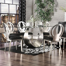 Load image into Gallery viewer, ORLA Silver/Black Dining Table image