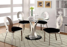 Load image into Gallery viewer, VALO Silver/Black Round Dining Table