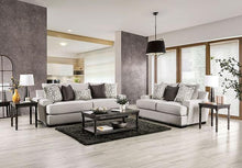 Load image into Gallery viewer, PICOTEE Loveseat, Light Gray/Black