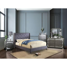 Load image into Gallery viewer, Anabelle E.King Bed Purple &amp; Natural