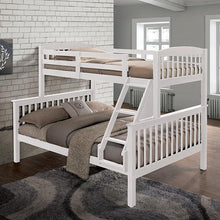 Load image into Gallery viewer, Brookings Twin/Full Bunk Bed White, Brown &amp; Black