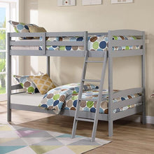 Load image into Gallery viewer, Candice Twin/Twin Bunk Bed White &amp; Gray