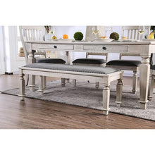 Load image into Gallery viewer, Georgia Antique White/Gray Bench