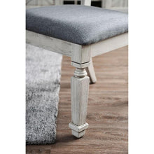 Load image into Gallery viewer, Georgia Antique White/Gray Bench