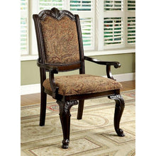 Load image into Gallery viewer, BELLAGIO Brown Cherry/Pattern Fabric Arm Chair (2/CTN)