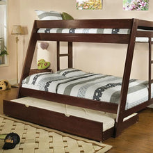 Load image into Gallery viewer, Arizona Dark Walnut Twin/Full Bunk Bed image