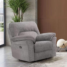 Load image into Gallery viewer, JOSIAS Glider Recliner, Light Gray Fabric image