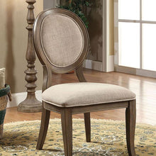 Load image into Gallery viewer, Kathryn Rustic Dark Oak/Beige Side Chair (2/CTN)