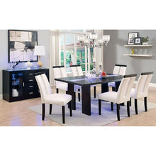 Load image into Gallery viewer, Luminar Black Glass-Insert Dining Table