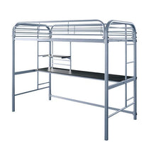 Load image into Gallery viewer, Opal Iii Black &amp; Silver Twin Loft Bed