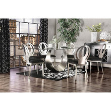 Load image into Gallery viewer, ORLA Silver/Black Dining Table