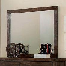 Load image into Gallery viewer, Rexburg Wire-Brushed Rustic Brown Mirror image