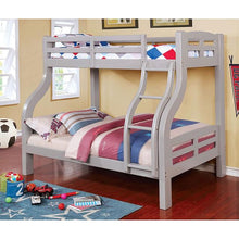 Load image into Gallery viewer, SOLPINE Gray Twin/Full Bunk Bed