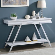 Load image into Gallery viewer, TITUS Sofa Table, White/Chrome image