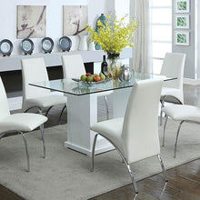 Load image into Gallery viewer, Eva White/Clear Dining Table image